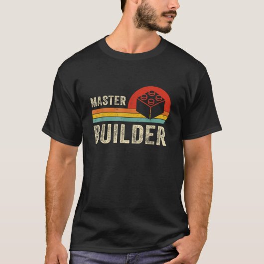 T-shirt Master Builder Funny Building Blocks Tee for Kids (Devant)