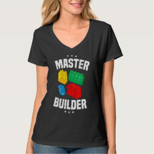 T-shirt Master Builder Kids Building Blocks Brick Toy Boys