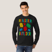 T-shirt Master Builder Kids Building Blocks Brick Toy Mast (Devant entier)
