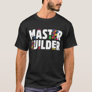T-shirt Master Builder Kids Building Blocks Bricks squf f