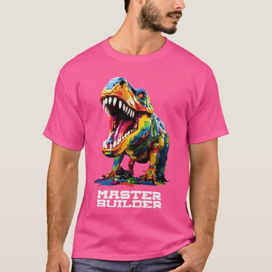 T-shirt Master Builder Kids Building Blocks Toy Master Din (Devant)