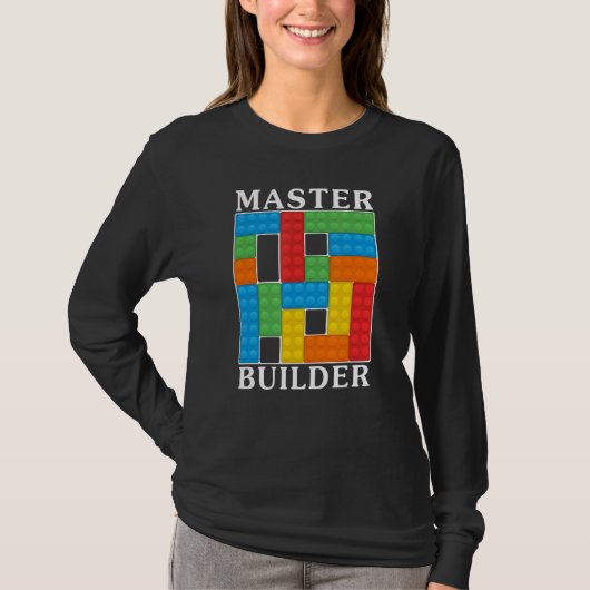 T-shirt Master Builder Kids Construction Blocs Briques Jou (Devant)