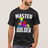 T-shirt Master Builder Shirt mignonne Master Block Builder (Devant)