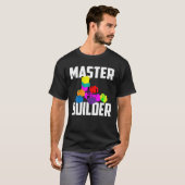 T-shirt Master Builder Shirt mignonne Master Block Builder (Devant entier)