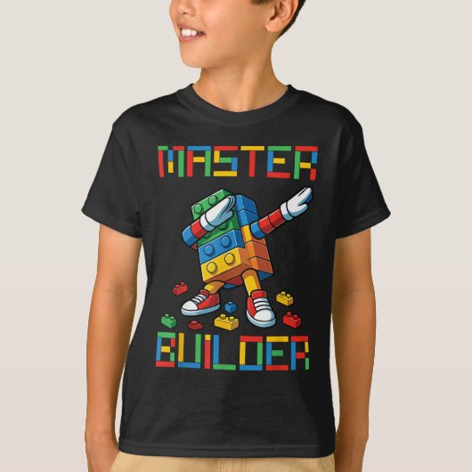 T-shirt Master Builder Tee Blocs de Dabbing Briques Constr (Devant)