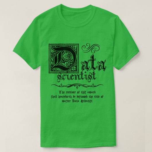 T-shirt Master Data Scientifique Médiéval (Design devant)