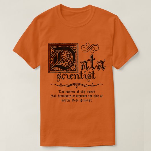 T-shirt Master Data Scientifique Médiéval (Design devant)