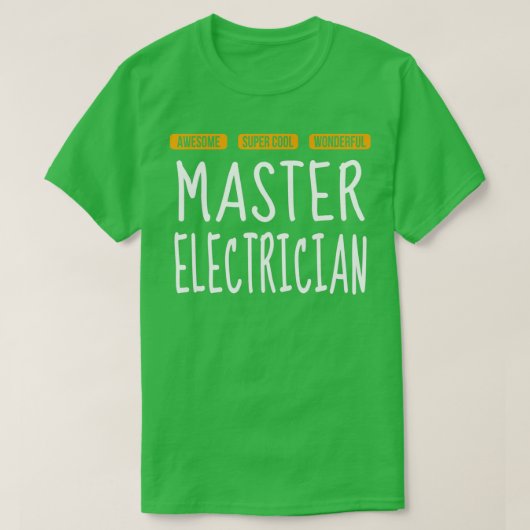 T-shirt Master Electricien Merveilleux Drôle (Design devant)