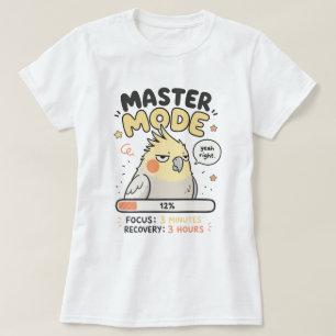T-shirt Master Mode Cockatiel Meme PNG   Funny Burnout Pro