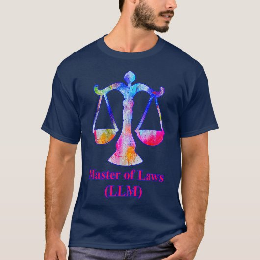 T-shirt Master of Laws LLM Law Degree Lawyers Scales Of (Devant)