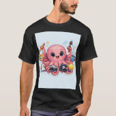 T-shirt Master of Multitasking: Creative Octopus Sticker (Devant)