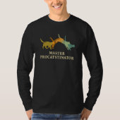 T-shirt Master ProCATstinator Cat Humor Kitten Lazy (Devant)