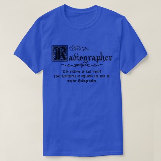 T-shirt Master Radiographe médiéval (Design devant)