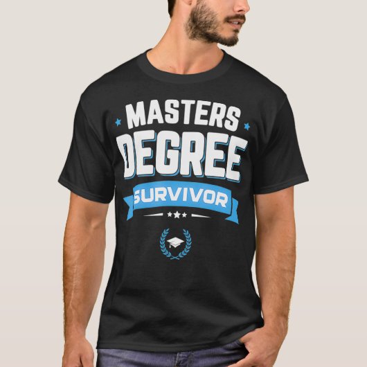 T-shirt Master Survivor Funny Graduation School G (Devant)