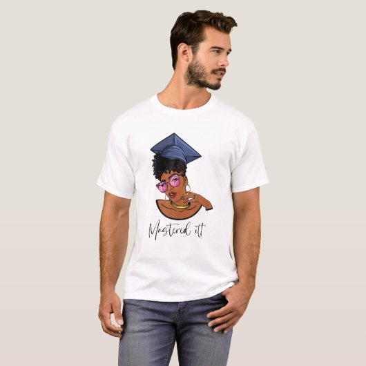 T-shirt Mastered It Black Queen avec Master's Degree Black (Devant entier)