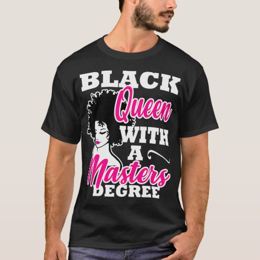T-shirt Masters Diplôme Cadeau de Graduation Black Queen A (Devant)