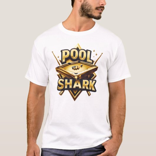 T-shirt Masterstroke : Requin de piscine sur table (Devant)
