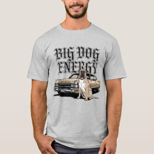 T-shirt Mastiff à l'énergie de grand chien avec voiture cl