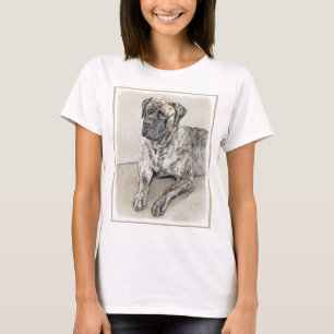 T-shirt Mastiff anglais (Brindle) Peinture - Chien Art