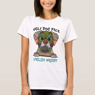 T-shirt mastiff anglais unique et laide visage chi