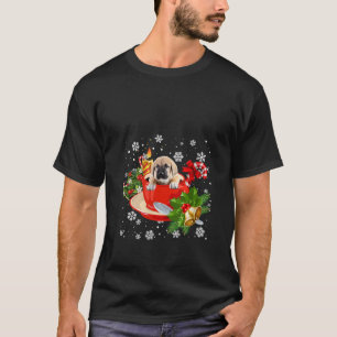 T-shirt Mastiff Espagnol Femme Et Café Noël Neige L