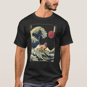 T-shirt Mastiff Japonais Kanagawa Vague Surf Chien 1