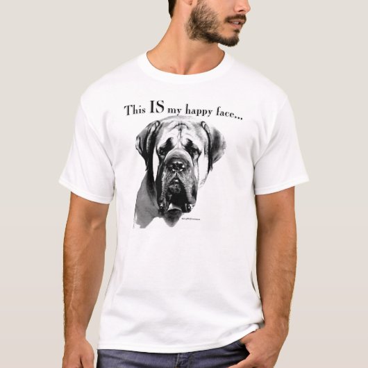 T-shirt Mastiff Joyeux visage (Devant)