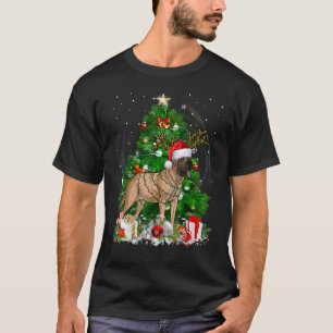 T-shirt Mastiff sapin de Noël Light Pyjama Chien Xmas