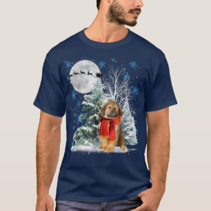 T-shirt Mastiff Tibétain sous la neige clair de lune Paj d