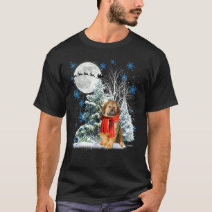 T-shirt Mastiff Tibétain sous la neige clair de lune Paj d