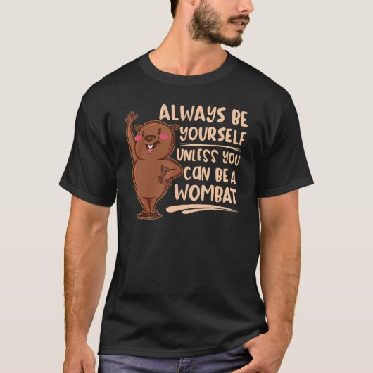 T-shirt Mat animal australien d'origine Wombat (Devant)