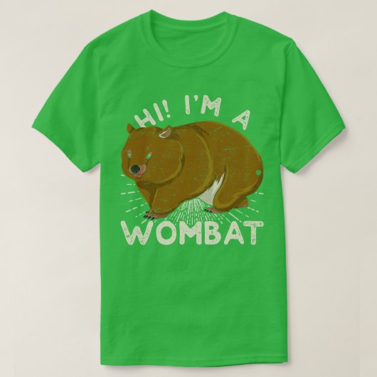 T-shirt Mat animal australien Wombat (Design devant)
