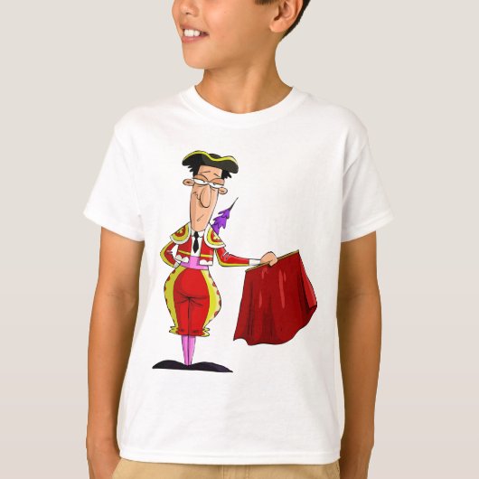 T-shirt Matador with Red Cape Spanish Bullfighter (Devant)