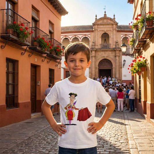 T-shirt Matador with Red Cape Spanish Bullfighter