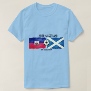 T-shirt Match de football Haïti contre Écosse Coupe du Mon