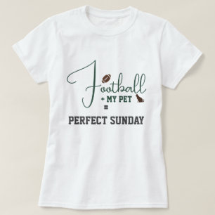T-shirt Match de Football Maman Chat Script Vert Gris Blan
