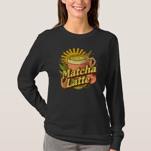 T-shirt Matcha Latte, Tea vert Graphic Tee (Devant)