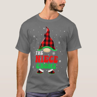 T-shirt Matching Family Buffalo Plaid The Niece Gnome Chri