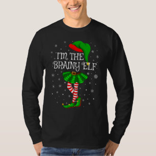 T-shirt Matching Family Group I'm The Brainy Elf Christmas