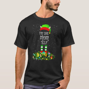 T-shirt Matching Family Group I'm The Mom Elf Christmas