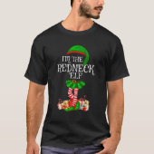 T-shirt Matching Family Group I'm The Redneck Elf Christma (Devant)