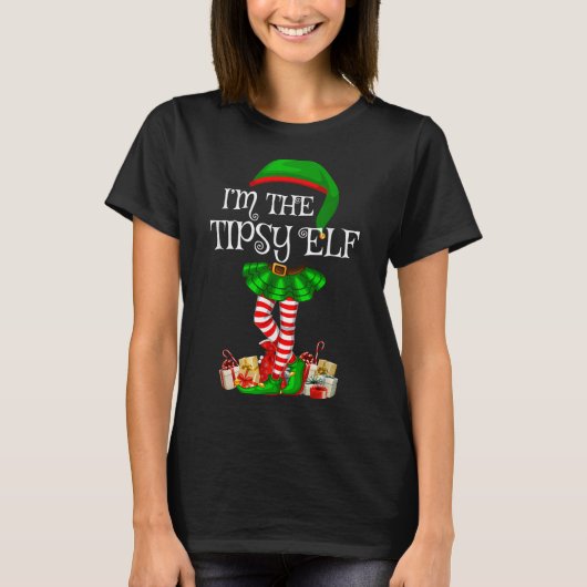 T-shirt Matching Family Group I'm The Tipsy Elf Christmas (Devant)