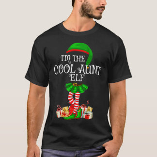 T-shirt Matching Family Group Je suis La Tante Cool Elf Ch