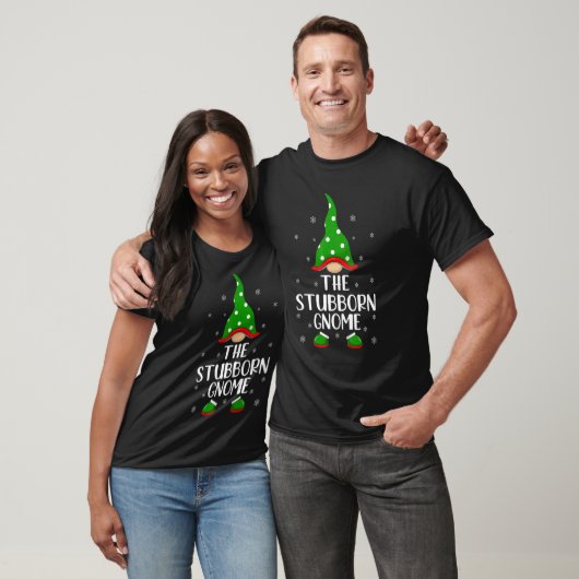 T-shirt Matching Family Group The Stubborn Gnome Christmas (Unisexe)