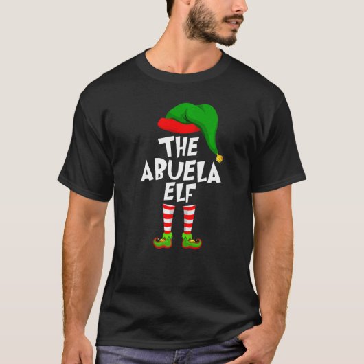 T-shirt Matching Family I'm The Abuela Elf Christmas (Devant)