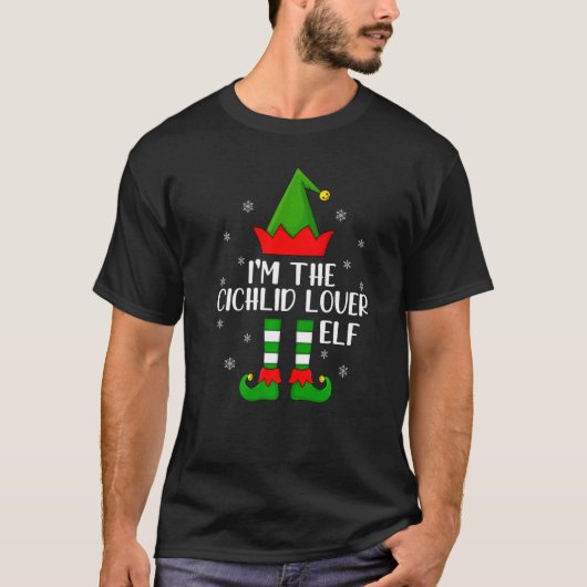 T-shirt Matching Family I'm The Cichlid Elf Christmas (Devant)