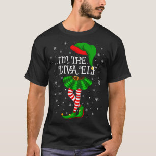 T-shirt Matching Family I'm The Diva Elf Christmas