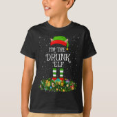 T-shirt Matching Family I'm The Drunk Elf Christmas (Devant)