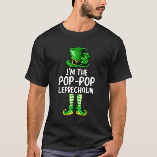 T-shirt Matching Family I'm The Pop Pop Leprechaun St Part (Devant)