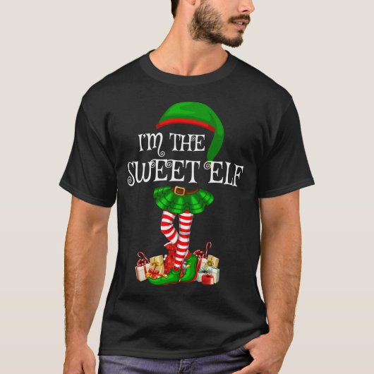 T-shirt Matching Family I'm The Sweet Elf Christmas (Devant)